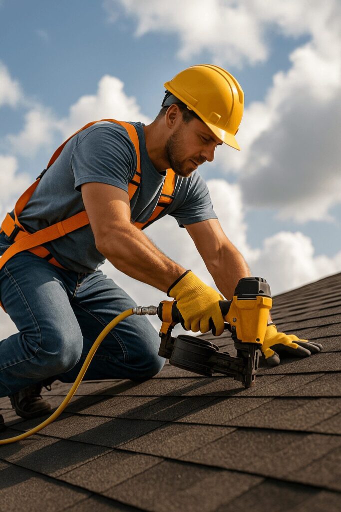 roofer on the roof
